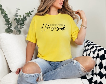 Love & Horses Graphic Tee, Equine Shirt
