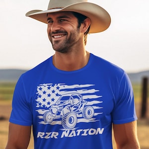 RZR Nation Shirt For ATV Lovers Off-Roading TShirt For Men And Women Mudding Side by Side T-Shirts For Mudding And UTV Enthusiasts SxS Tee