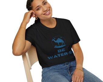 Kameel "Be-Water-Ed" zacht T-shirt