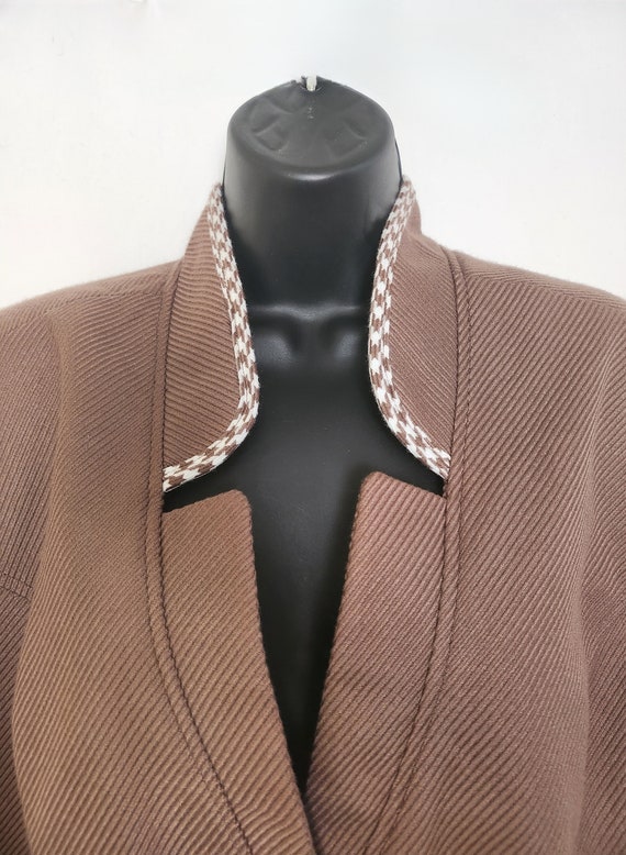 Vintage 90s Brown Houndstooth Plus Vicki Wayne Bl… - image 4