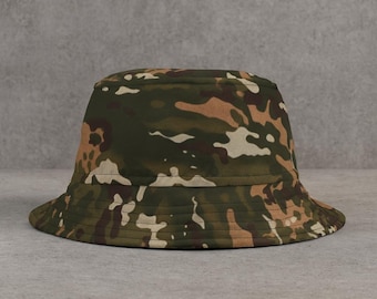 Red Tiger Camouflage Bucket Hat, Gamer Gift, Military Cap, Army