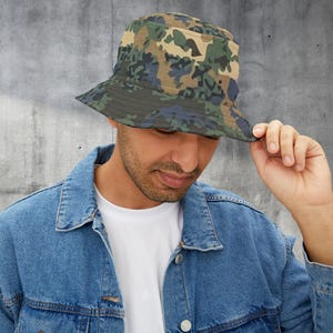 Tarnanzug Neu Camouflage Fischerhut, Militär Style Cap, Urban Camo Sonnenhut, Outdoor Angeln Kopfbedeckung, Woodland Tarnung