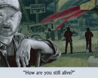 4x6 Supernatural (Bobby Singer) Metal Art Print