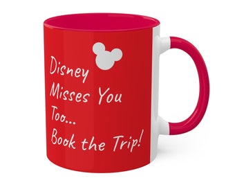 Mothers Day Gift, Disney Lovers Mug, Disney Mug, Mickey Mouse Mug, Disney Coffee Cup, Disney Gift, Funny Mug, Disney Misses You Too...