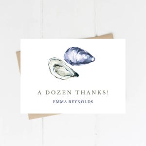 Sjabloon Oyster Coastal bedankje | Decor vrijgezellenfeest strand | Nautical Oyster Shell Party bedankt | Afdrukbare kustkaart I OYSTER