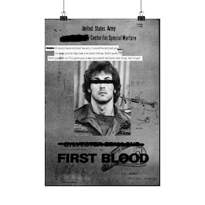 First Blood Matte Vertical Posters (Rambo)