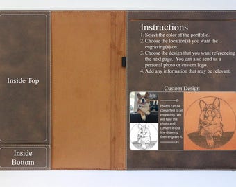Personalized Refillable Portfolio, Custom Portfolio With Zipper, Custom Leather Portfolio, Personalized Padfolio, Business Gift, Phd Gift