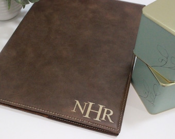 Leather Portfolio, Monogrammed Leather Portfolio, Personalized Leather Portfolio, Leather Organizer, Leather Padfolio Men, Custom Portfolio
