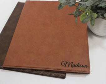 Personalized Leather Portfolio, Letter Size Organizer Folders, Leather Padfolio Men, Leather Portfolio Zipper, A4 Holder, Document Bag