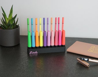 Textmarker/Fineliner Halter für Stabilo mit Personalisierung I Highlighter holder with personalization I Büro I Office I 3D Druck I DIY