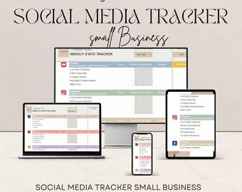 Bearbeitbarer Social Media Tracker | KLEINES GESCHÄFT | Excel & Google SheetsAnaLookytic Template Inhaltsplaner