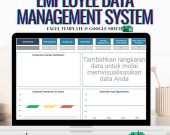 Mitarbeiterdaten Excel Vorlage | Personalwesen, Gehaltsabrechnung, Anwesenheit (Digitaler Download)