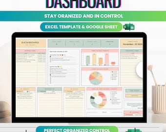 Excel Vorlage | All-in-One Kalender Dashboard (Digitaler Download)