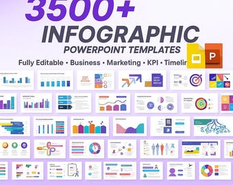 3500+ Infografik Powergold Vorlage Mega Bundle | KPI Dashboard, Timeline, SWOT, Smart Chart & Business Slides