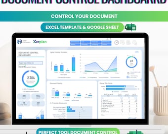 Dokumentenkontrolle Dashboard Excel-Vorlage - Dynamisches Dokumentenmanagementsystem | Bearbeitbarer & Automatisierter Tracker (Instant Download)