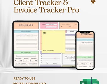 Client & Invoice Tracker | Small Business Spreadsheet (Digital Download)