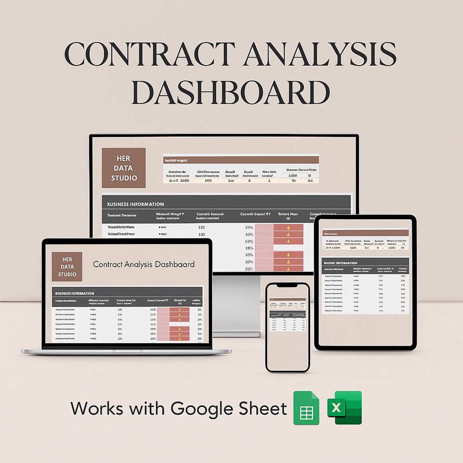 Contract Tracker Spreadsheet: Expiry Alerts, Business Management ...