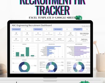 Einstellungs-Tracker Excel Vorlage | HR Hiring Dashboard (Instant Download)