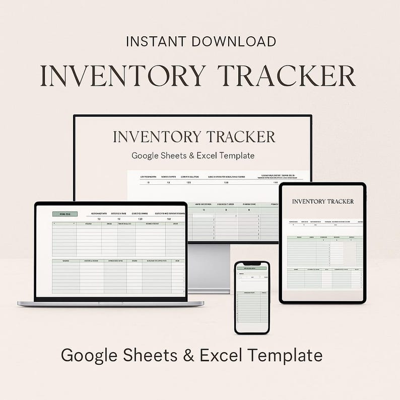 Inventory Tracker Excel & Google Sheets | Stock Management, Sales ...