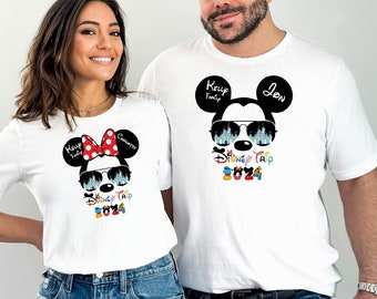 Personalise Disney Family Trip 2024, Disney Minnie mickey Family Matching Shirt, Disney Vacation Shirts, Disney Shirts.