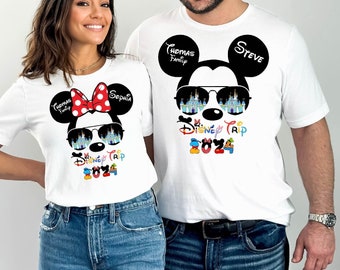 Personalise Disney Family Trip 2024, Disney Minnie mickey Family Matching Shirt, Disney Vacation Shirts, Disney Shirts.