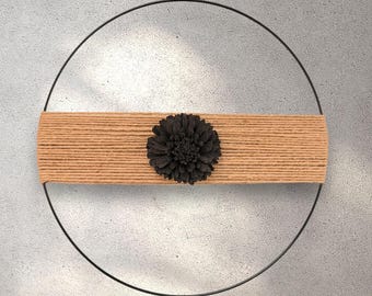 Sola Wood Flower Wall Decor: Customie Jute Hoop Boho Wall Art