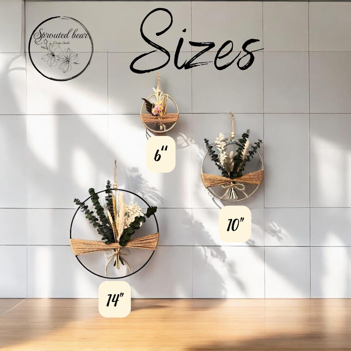 Dried Flowers Wreath, Boho Wall Art Hoop, Naturalistic, Eucalyptus Wreath, Farmhouse Style Boho Decor, Floral Wall Hanging, Minimalist Art - Etsy