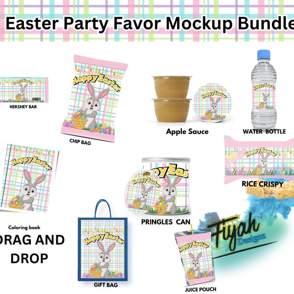 Editable Easter Party Favor Bundle