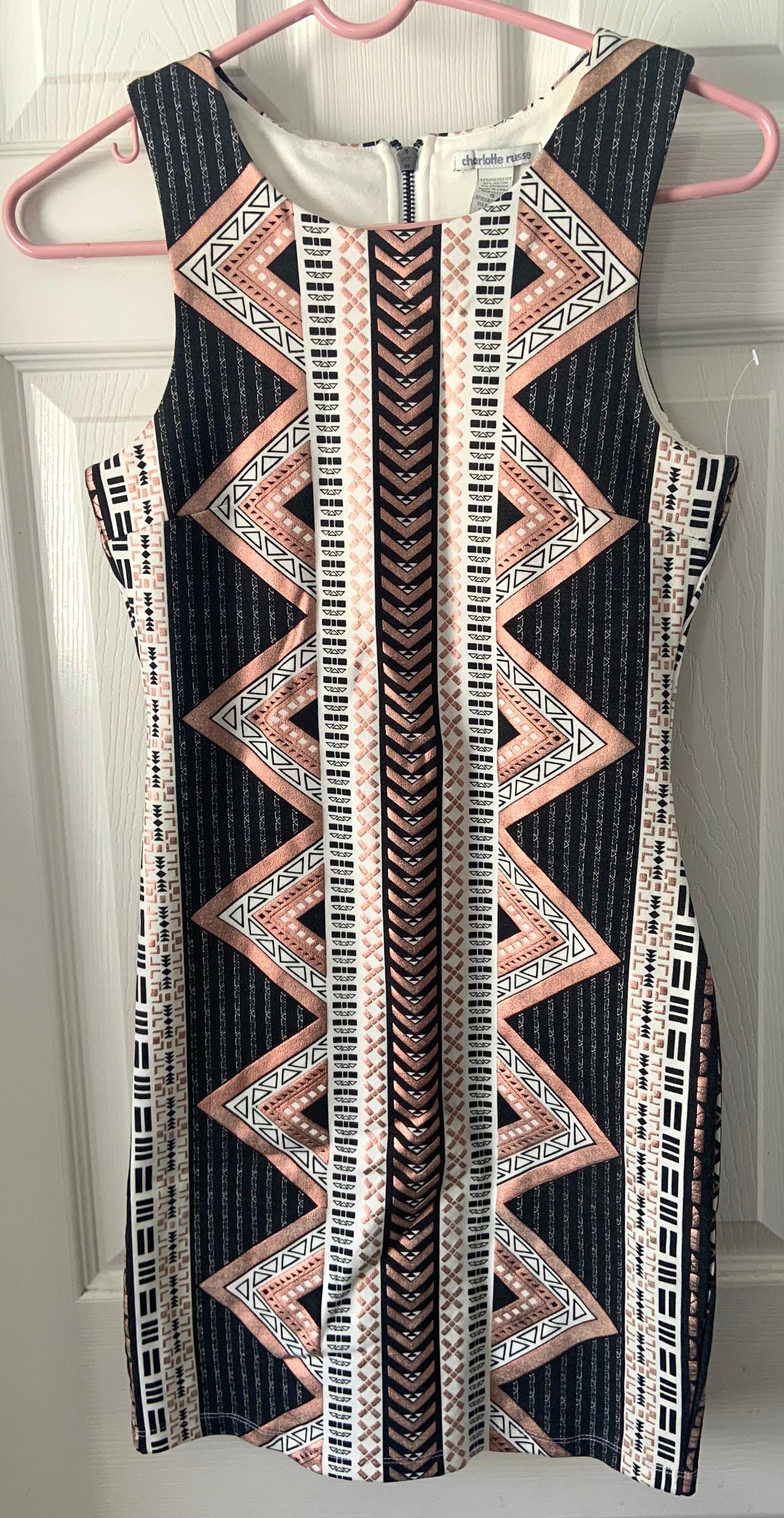 Ladies Dresses Charlotte Russe Shirt Dress Aztec Charlotte Russe Dresses  Charlotte Russe Mini Dress Women's, image size:1518x2936
