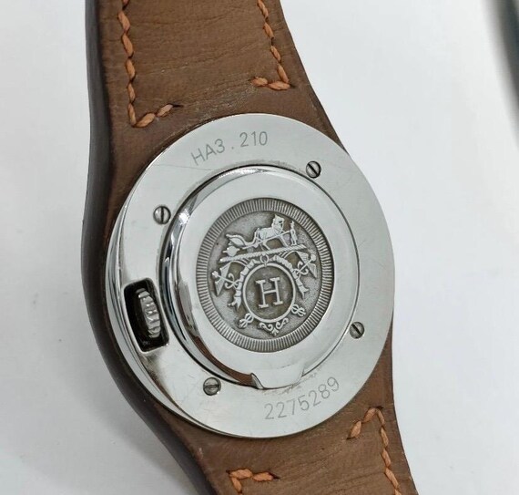 Hermes Arne HA3.210 White Dial Quartz Leather Watch, Orange