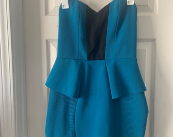 Vintage Lipsy London Tube Top Peplum Dress, Medium Size 10