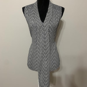 Cynthia Steffe Elegant Scarf Blouse, Size Medium