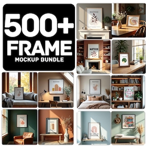 500+ Frame Mockup PSD Bundle: Wall Art Display (Digital Download)