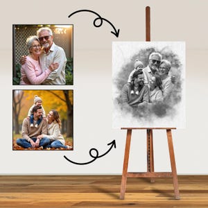 Custom Memorial Photo Merge: Add Loved One to Family Portrait (Digital File)