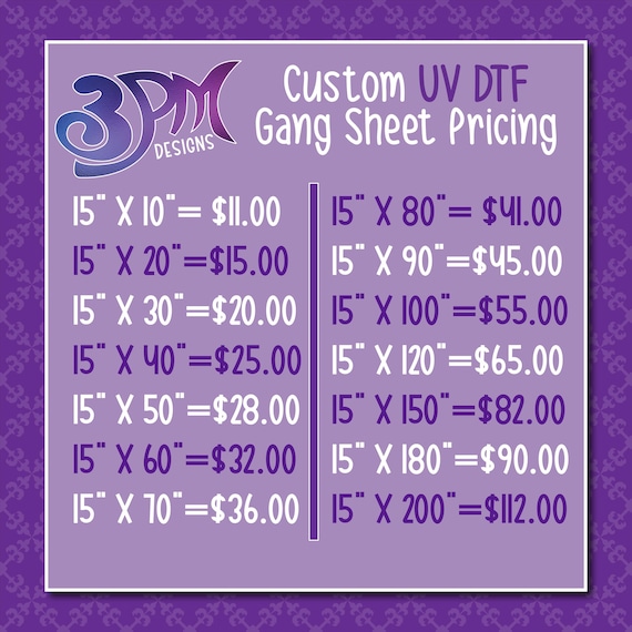 UV DTF Gang Sheets | Custom uv dtf stickers | uv dtf sheets | Bulk Decal Printing