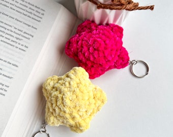Crochet Plush Star Keychain Charm