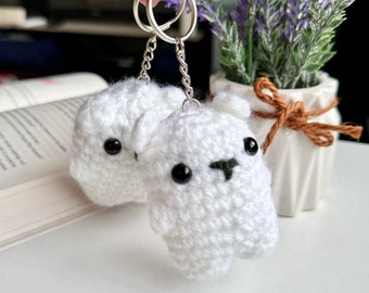 Crochet Mini Bear Keychain Charm ∣ Mini Bear Desk Decor ∣ Mini Bear Accessory ∣