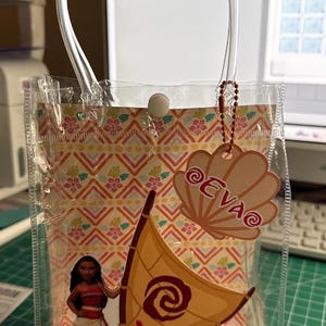 Moana – spersonalizowana przezroczysta torebka na upominki: urodzinowa torebka na słodycze zdjęcie 8