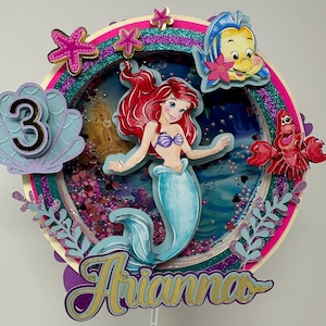 Little Mermaid Cake Topper Ariel Cake Topper Ariel party decor little mermaid party invitation little mermaid birthday Ariel cake topper