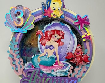 Little Mermaid Cake Topper: Ariel Birthday Party Decor