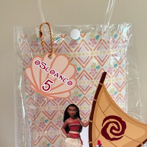 Moana – spersonalizowana przezroczysta torebka na upominki: urodzinowa torebka na słodycze zdjęcie 12