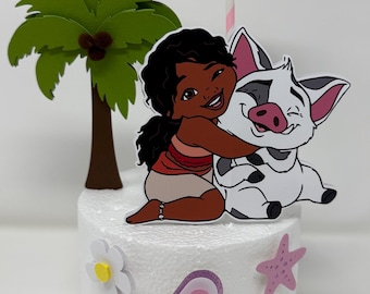 Adorno para tarta de Moana: decoración de fiesta hecha a mano