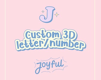 Benutzerdefinierte 3D-Zahl oder Buchstabe