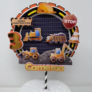 Construction Cake Topper, Birthday Party Decor