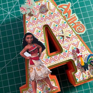 Moana 3D Buchstaben Zeichen: Handgemachtes Party Herzstück Bild 8