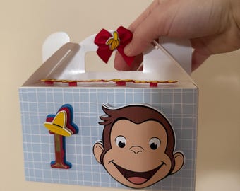 Pudełka Curious George Gable – pojemniki na słodycze na przyjęcie