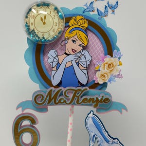 Cinderella Cake Topper Cinderella Party Decor Cinderella Birthday Cinderella themed cake topper Disney princess cake topper