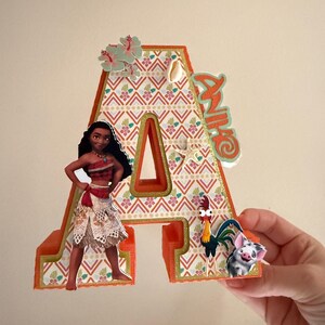 Moana 3D Buchstaben Zeichen: Handgemachtes Party Herzstück Bild 4