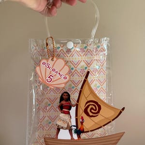 Moana – spersonalizowana przezroczysta torebka na upominki: urodzinowa torebka na słodycze zdjęcie 11
