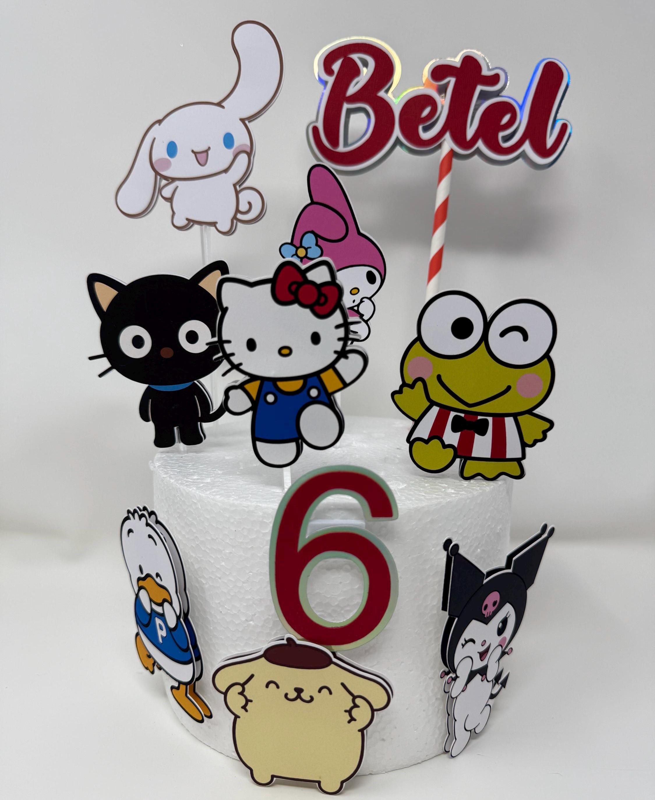 Kitty and friends cake topper - Etsy México, image size:2249x2745